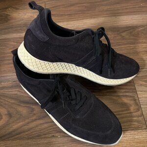 Superfetch Suede Lace Up Black Sneakers Shoes Size 10 43